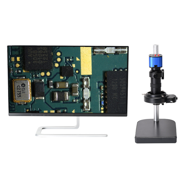Real Picture 24MP Compatible USB Industrial Digital Magnifier150X LENS Measuring Camera Microscope for Inspection Repair