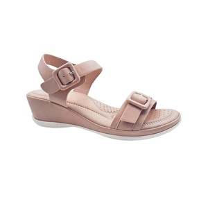 Sandal luar ruangan wanita, sandal kasual datar dengan Platform anti selip ringan dan penutup tali anti selip musim panas untuk wanita - Product Image 1