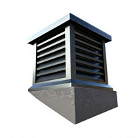 Capot de cheminée carré en alliage d'aluminium pour villa, persienne de toit, couvercle d'évacuation de fumée étanche à la pluie, capot de ventilation anti-reflux