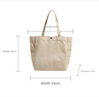 Sac fourre-tout en toile pliable écologique à motif personnalisable, faible MOQ, grande capacité, multi-compartiments, pour femmes, usage quotidien