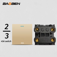 BAOBEN Interrupteur DIY Or à Combinaison Libre Norme Brésil Italie USA UE 118mm*72mm