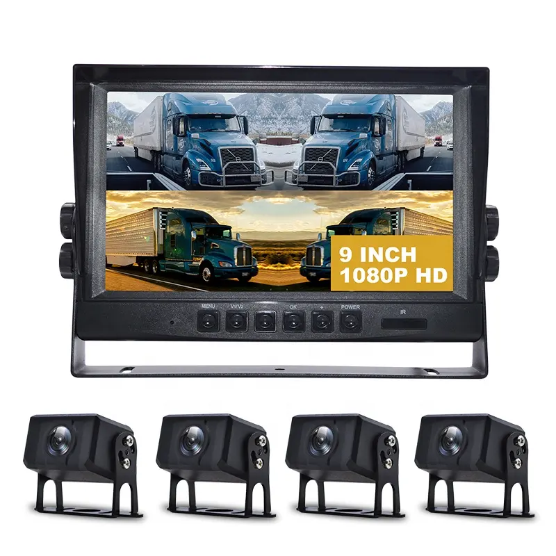 Werks-Direkt verkauf 9-Zoll-Auto-Video-Monitor 4-Kanal-DVD-Player HD-Auto-DVR-Kamera mit hoher Qualität