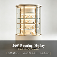 Vitrine rotative en PVC détachable et recyclable pour bijoux et montres, personnalisée pour les magasins de détail et les expositions de cosmétiques