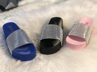 Sandales compensées à talons hauts pour femme, style plage et extérieur, ornées de strass, pour l'été