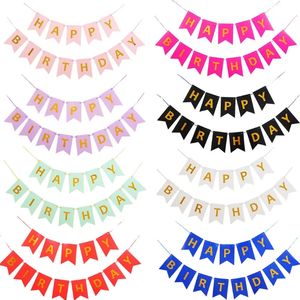 2024 Offre Spéciale papier multicolore matériel joyeux anniversaire suspendu drapeau <span class=keywords><strong>de</strong></span> chaîne pour <span class=keywords><strong>fond</strong></span> Photo - Product Image 2