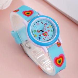 Nouvelle montre numérique coréenne transfrontalière en silicone, mignonne, motif arc-en-ciel, pour étudiants - Product Image 2