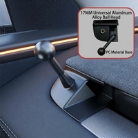 Support de téléphone pour voiture personnalisé LC pour Tesla Model Y Model 3 Refresh 360 °   Support de téléphone magnétique réglable pour tableau de bord, accessoires