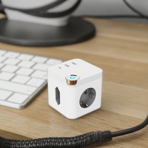 Cube Power Socket With 2 USB Type-c <b>Fast</b> <b>Charging</b> Multi-Hole <b>Charging</b> Portable Power Strip EU Standard Power Socket - Product Image 3