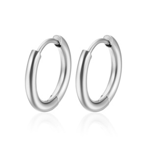 Boucles d'oreilles créoles ondulées uniques et <span class=keywords><strong>tendance</strong></span> en acier inoxydable pour hommes, style européen et américain, en stock - Product Image 5