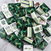 Jeu de Mahjong Américain Avancé 160 Tuiles, Design Texturé, Acrylique Gravé, Écologique, Durable, Portable, Professionnel