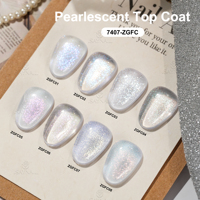 Vernis à ongles professionnel pour salon de manucure, gel UV LED, effet œil de chat réfléchissant, vernis à ongles nacré, couche de finition gel