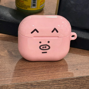 Estuche para Auriculares con Diseño de Emoticono Rosa Coreano, Compatible con Apple 1/2/3 <span class=keywords><strong>AirPods</strong></span> de <span class=keywords><strong>4</strong></span>ª Generación - Product Image 1