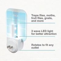 Zelfklevende muggenlamp, insectenwerend middel, ongediertebestrijdingsapparaat, kleefval, UV LED insectenval, verwisselbare kleefpads