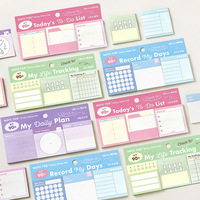 90 Hojas Adhesivas por Paquete, Serie DouDou Life Journal, Blocs de Notas Bonitos y Creativos para Estudiantes y Suministros para Diario