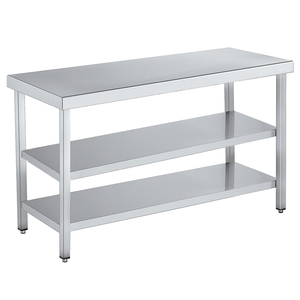 EURAST 1M61062C Table de travail 1600x600x850mm avec 2 étagères Montage facile Mobilier de laboratoire - Product Image 1