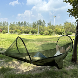 <span class=keywords><strong>Hamac</strong></span> <span class=keywords><strong>moustiquaire</strong></span> léger personnalisé pour l'extérieur, <span class=keywords><strong>hamac</strong></span> balançoire en nylon anti-retournement, équipement de camping respirant pour le camping sauvage - Product Image 1