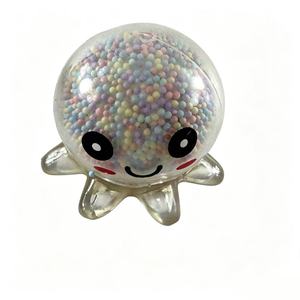 Needoh Squishy Octopus Jellyfish Toy TPR Stress Relief Ball with Colorful Foam <b>Beads</b> for Kids Adults Anxiety and Mood Calming - Product Image 3