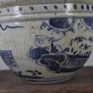 <span class=keywords><strong>Pot</strong></span> <span class=keywords><strong>cache</strong></span> <span class=keywords><strong>cache</strong></span> vintage japonais peint à la main Pots à poisson bleu vieux ornements en porcelaine chinoise motif humain chinois traditionnel - Product Image 5