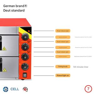 Four à sole électrique <span class=keywords><strong>double</strong></span> niveau avec injection de vapeur, four à pain commercial pour la boulangerie au levain - Product Image 2