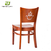 Chaise de salle à manger moderne en bois massif avec dossier incurvé pour maison, hôtel, restaurant ou bar, meubles pour salon et appartement
