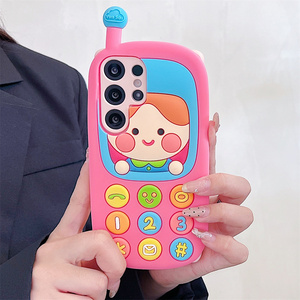 <span class=keywords><strong>Coque</strong></span> <span class=keywords><strong>de</strong></span> <span class=keywords><strong>téléphone</strong></span> en silicone souple motif dessin animé <span class=keywords><strong>Kawaii</strong></span> ludique 3D, style poupée nostalgique, pour <span class=keywords><strong>Samsung</strong></span> Galaxy S26 Ultra S25 S23 A57 A56 - Product Image 1