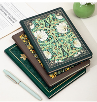 Carnet de notes A5 en PU à couverture rigide, motif floral gaufré, style vintage, pour cadeau, fournisseur de papeterie en gros