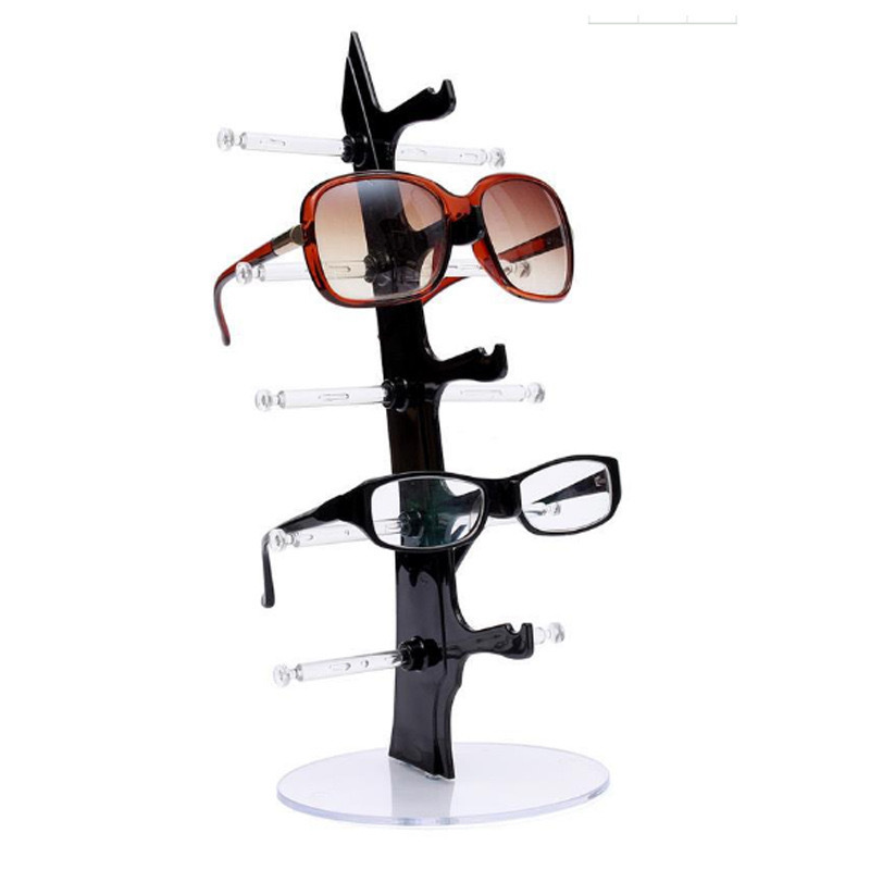 Double Layer Wooden Eyeglass Display Stand