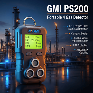 Détecteur de gaz personnel portable GMI PS200 PS500 avec 4 capteurs de gaz pour la détection de la sécurité des gaz et du pétrole - Product Image 3
