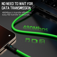Câble de charge rapide Piva 1,5 m 480 Mbps en silicone liquide avec affichage numérique Type C vers C PD240W pour ordinateur portable, tablette, téléphone