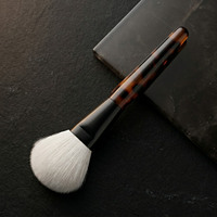 Nouvelle brosse à poudre cosmétique professionnelle en acétate écaille de tortue de qualité supérieure avec logo personnalisé, brosse à maquillage individuelle pour fond de teint
