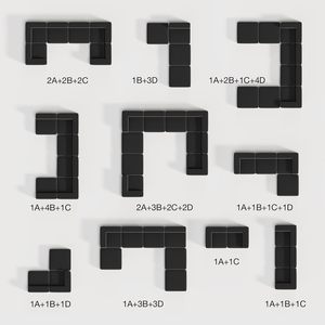 Divano Componibile <span class=keywords><strong>Moderno</strong></span> a Forma di Nuvola, Divano Senza Struttura a L per Soggiorno, Appartamenti, Camera da Letto, Nessun Montaggio Richiesto - Product Image 5