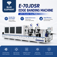 Máquina Automática para Enchapar Cantos E-70JDSR con Doble Depósito de Pegamento EVA PUR, Cambio Rápido para Muebles y Gabinetes