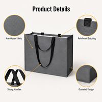 Bolsa de tela no tejida al por mayor con logo personalizado, reutilizable, impresa con serigrafía para compras, supermercado, regalos promocionales