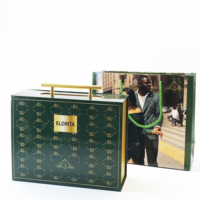 Scatole Rigide di Lusso Personalizzate per Inviti di Nozze Verdi con Chiusura Magnetica, in Cartone Biodegradabile e Fodera in Raso