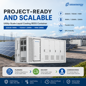 Système de stockage d'énergie solaire 522 kWh 250 kW avec armoire de refroidissement de batterie BESS et générateur hybride pour l'industrie Cb2ml-1mh3s-hx1 - Product Image 1