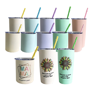 Vente en gros de gobelets lowball à sublimation vierge 10oz 20oz sans couture à l'intérieur gobelets à café de voyage mats colorés pour impression à faire soi-même - Product Image 1