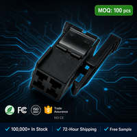 Connecteur femelle à sertir 929504-1 Lanshuo Automotive 12V 30A à 4 trous, pas de 5,0 mm, coque PBT moulée, à fixation libre, pour faisceau de câbles