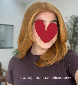 Perruque Lace Top Blonde Cuivrée Claire avec Nœuds Blanchis, Sans Irritation, Prête à Porter, Ligne de Cheveux Naturelle, Idéale pour Usage Médical (Vente en Gros) - Product Image 2