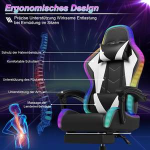 Precio barato personalizado Mejor Masajedor Silla Gamers Con <span class=keywords><strong>Luces</strong></span> RGB Race Chairs Cadeira De Jogos Racing <span class=keywords><strong>LED</strong></span> Masaje Gaming Chair - Product Image 6
