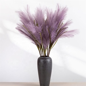 Fausses fleurs Super Star bon marché, roseaux artificiels <span class=keywords><strong>de</strong></span> couleur violette, <span class=keywords><strong>herbe</strong></span> <span class=keywords><strong>de</strong></span> <span class=keywords><strong>pampa</strong></span> pour <span class=keywords><strong>la</strong></span> décoration <span class=keywords><strong>de</strong></span> mariage, L-315 - Product Image 1