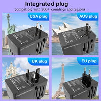 Chargeur de voyage tout-en-un Foxcan certifié CE RoHS 70W GaN, adaptateur multi-prises 2USB 2TypeC 10A, adaptateur secteur à charge rapide