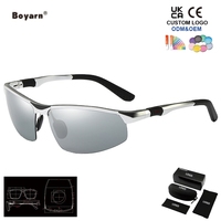 Lunettes de soleil polarisées Boyarn pour hommes, style pilote en aluminium, lunettes d'aviation pour hommes, lunettes de soleil pour femmes