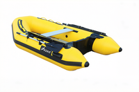 Bateau pneumatique pliable de 10 pieds avec accessoires complets, y compris pompe, sac et kit de réparation, adapté à 5 personnes.