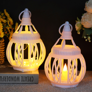 LED luminescente dorato ovale gabbia per uccelli decorazioni natalizie lampada a vento ornamenti - Product Image 3
