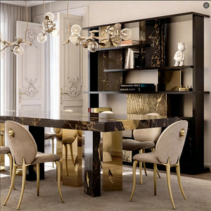 Sillas de Comedor Modernas de Lujo Furnistyle a Precio de Fábrica, <span class=keywords><strong>Muebles</strong></span> para el Hogar de Alta Calidad en Terciopelo y Metal Dorado, Garantía de 3 Años, para Hogar y Hotel - Product Image 1