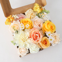 Kepala Bunga Mawar Buatan Berkualitas Tinggi untuk DIY Corsage, Pakaian, Dekorasi Pernikahan, Latar Belakang Dinding, dan Perlengkapan Dekorasi Kue