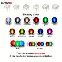 Piranha Dip Led Diode 3mm 5mm 7mm 8mm Blanc Rouge Vert Bleu Jaune F3 F5 F7 F8 Diode électroluminescente Lumen haute luminosité