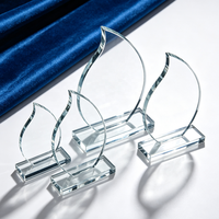 Trophée en cristal gravé au laser personnalisable et écologique avec votre propre logo – Récompense en verre et cristal pour reconnaissance des employés de l'année