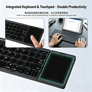 Clavier Bluetooth portable, fin, intelligent, pliable en trois parties, multifonctionnel, sans fil 5.0, modèle exclusif, pliable pour tablette/téléphone/PC - Product Image 5