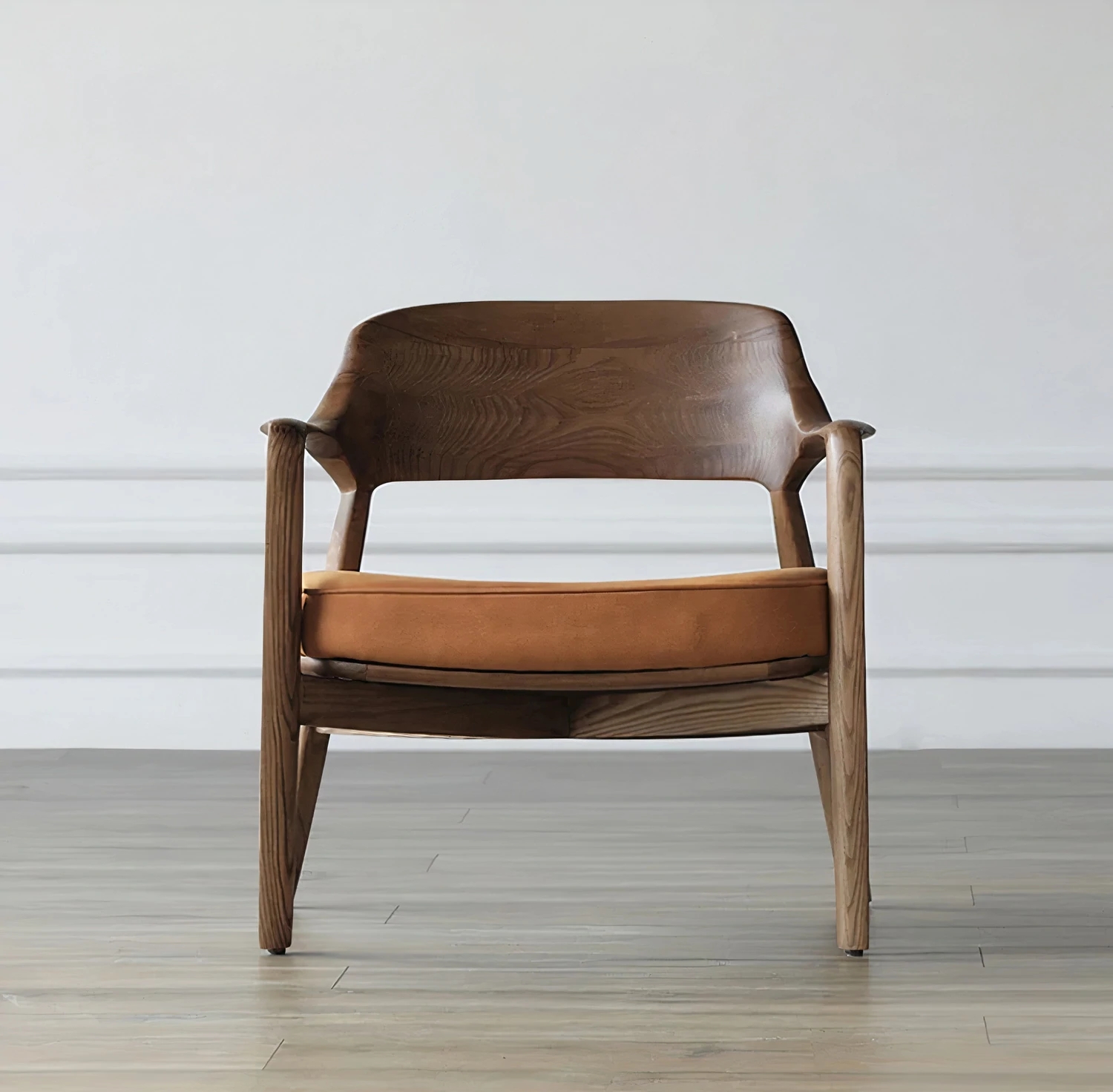 Wooden Base Unique Luxury Style Single Seat Leather Fabric Modern Chairs Living Room Furniture